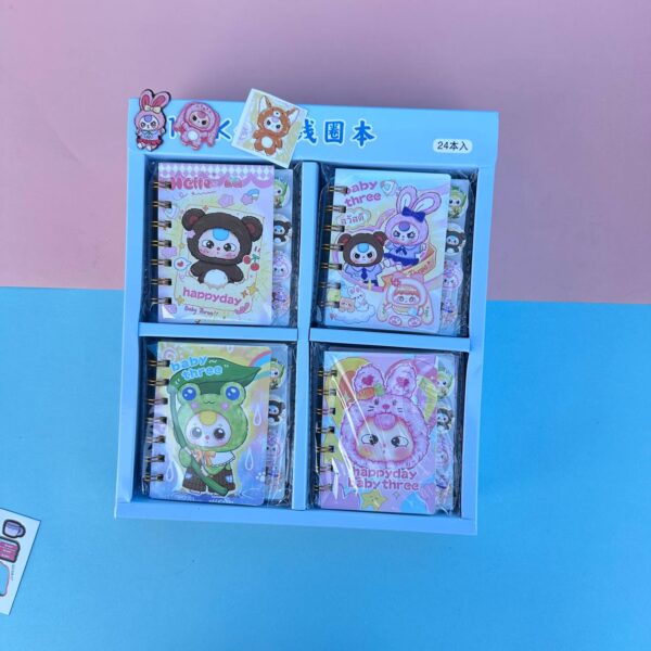 📒 Mini Libreta con Separadores Baby Three 🐻