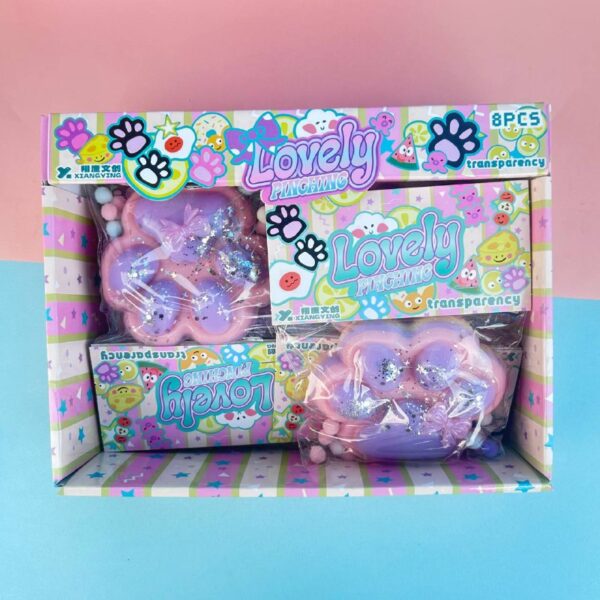🧸 Squishy Patita de Gato Rosa y Morado 🌸 - Imagen 3
