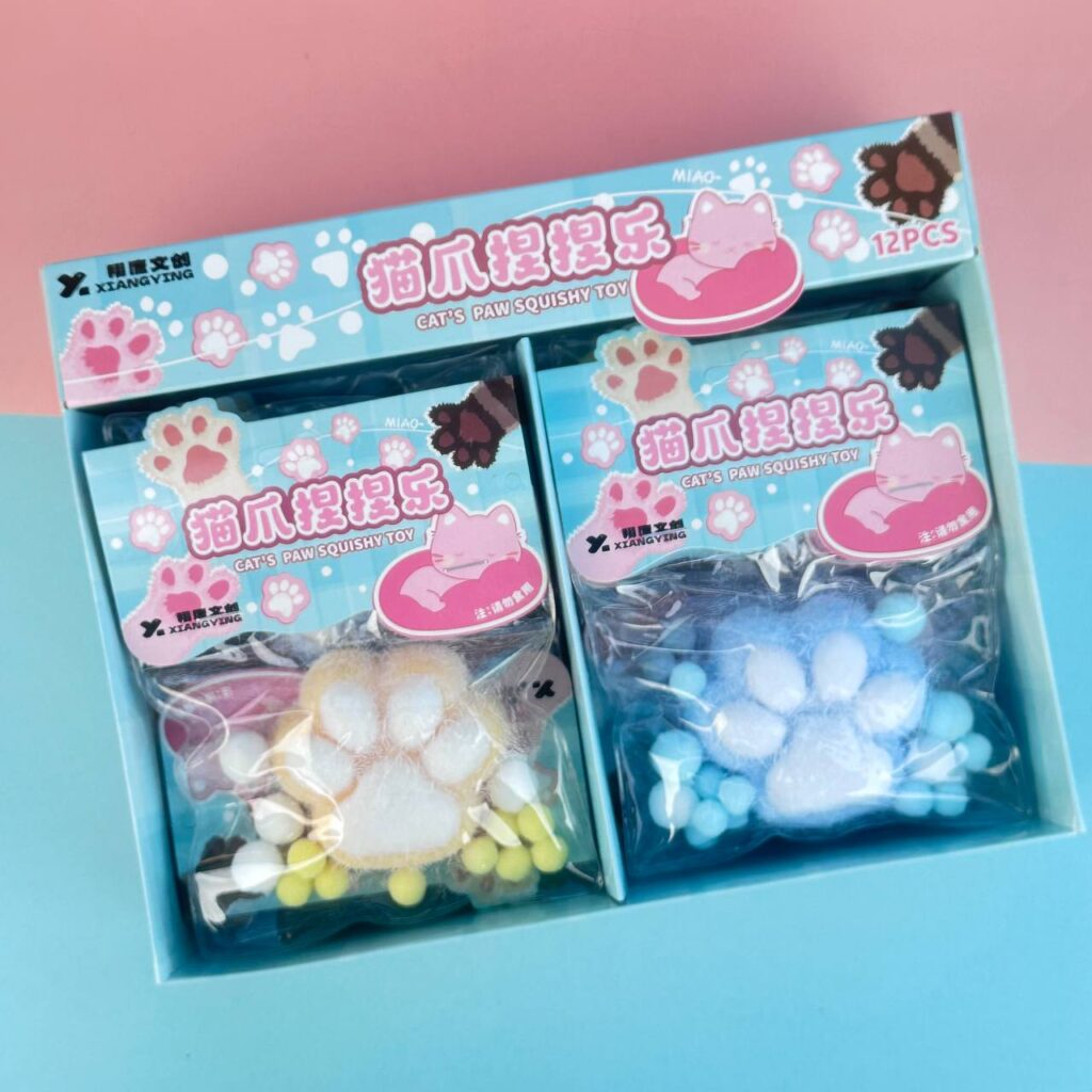 🧸 Squishy Patita de Gato Pastel 🎀