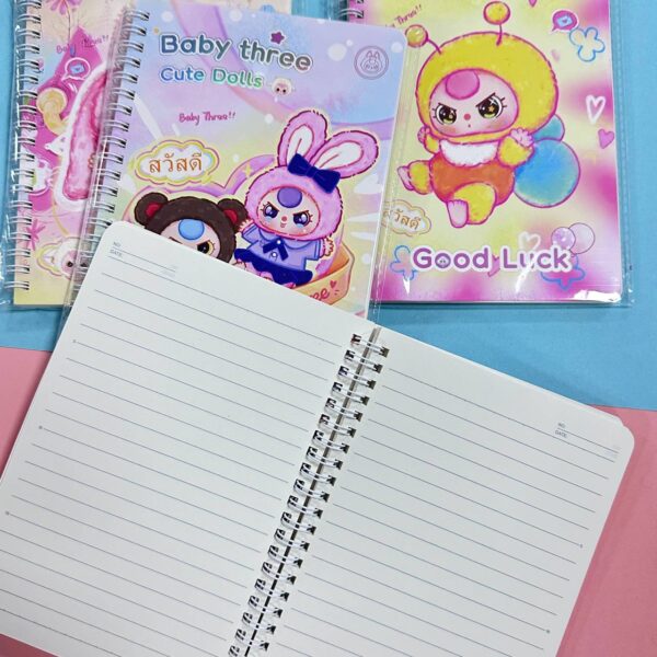 📒 Libreta Colorida con Espiral Baby Three 🐻✨ - Imagen 2