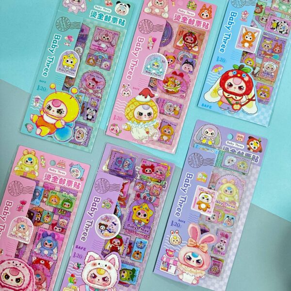 🛍️ Set de Stickers Baby Three 🎀