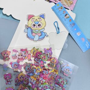 🎁 Set de Stickers + Mini Regla Baby Three 🎨