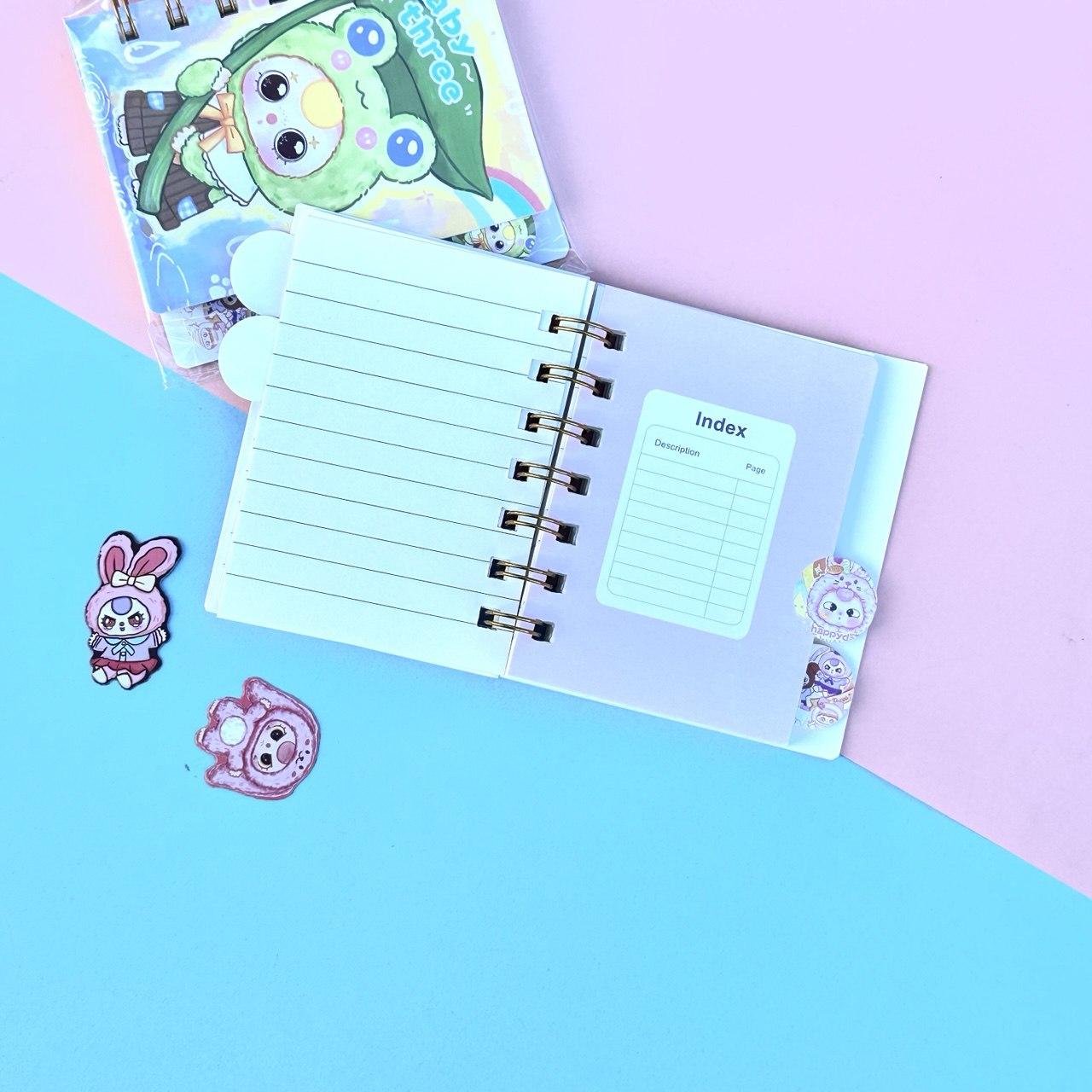 📒 Mini Libreta con Separadores Baby Three 🐻