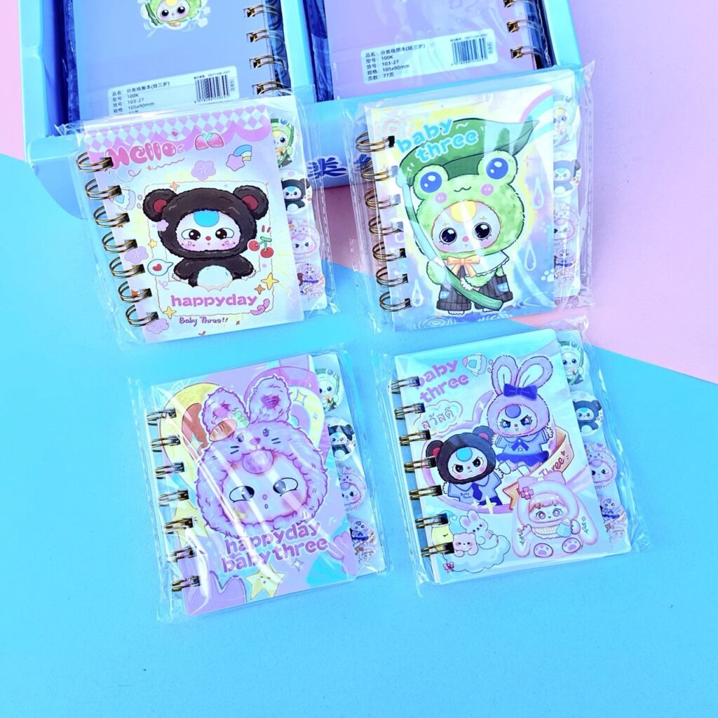 📒 Mini Libreta con Separadores Baby Three 🐻