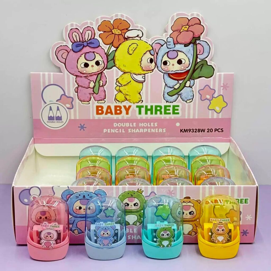 ✏️ Sacapuntas con Doble Filo Baby Three 🎀