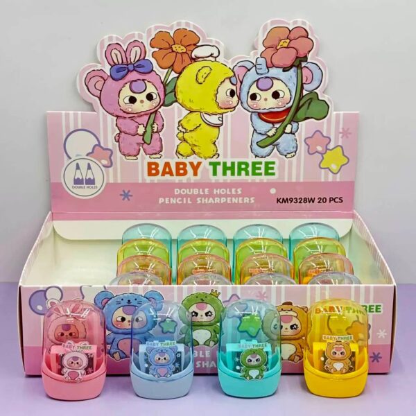 ✏️ Sacapuntas con Doble Filo Baby Three 🎀