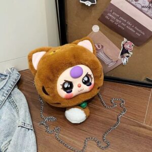 👜 Cartera Felpa Baby Three Cabeza 3D – Suave y Adorable 🌟