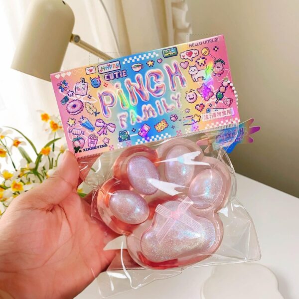 Squishy Glitter Patita de Gato