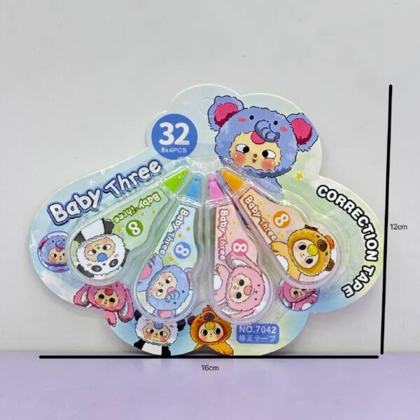 🖍️ Set Corrector 4PCS Baby Three 🐻💖 - Imagen 3