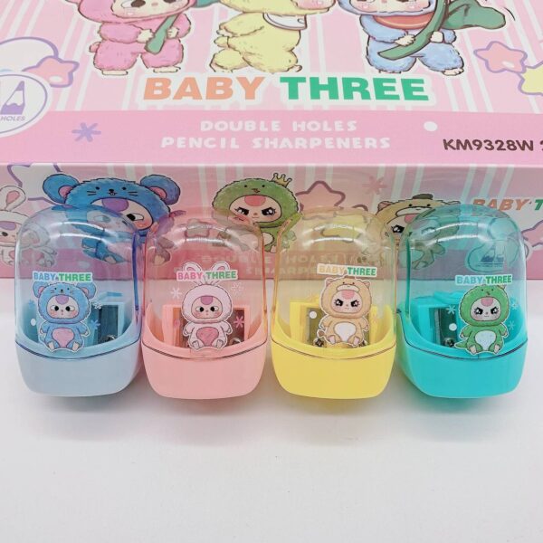 ✏️ Sacapuntas con Doble Filo Baby Three 🎀 - Imagen 4