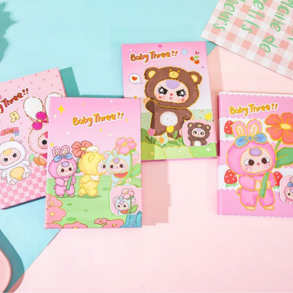📒 Libreta con Broche Baby Three 🐻✨