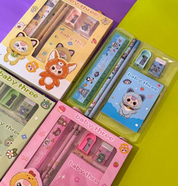 Set de Papelería Baby Three – 4 Diseños Surtidos 🎨✨ - Imagen 4