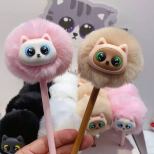 Lápiz Pom Pom Diseño de Gato 🎀✨