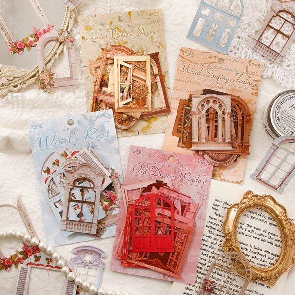 🪟 Stickers Ventana Vintage – Abre tu mundo a la nostalgia ✨