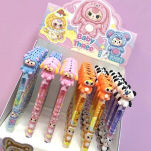 Lápiz de Gel Borrable Baby Three | Tinta Azul | 4 Colores Surtidos 🖊️✨