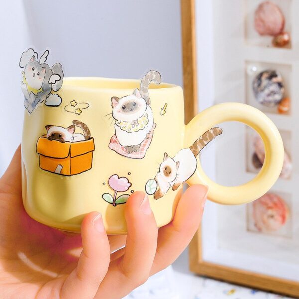 🐱 Set de 4 Stickers Gatito – ¡Ternura en cada detalle! ✨ - Imagen 5