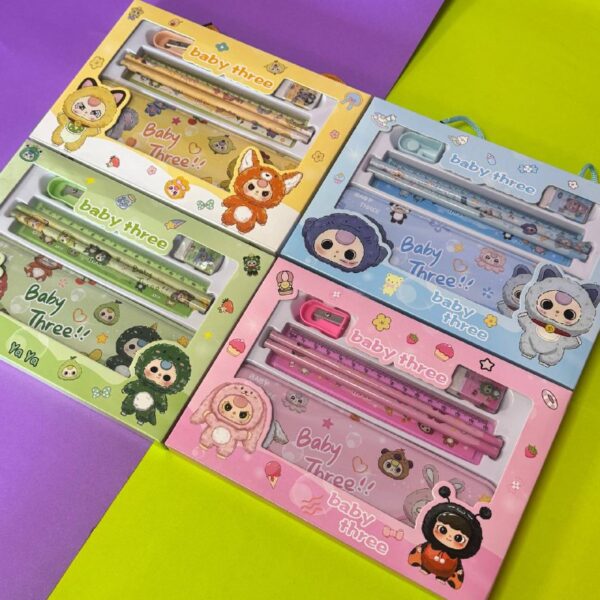 Set de Papelería en Caja Baby Three 6PCS 🐻✨