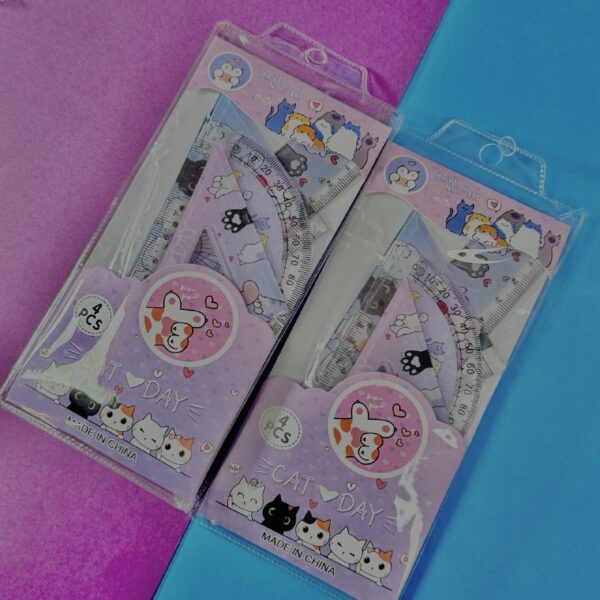 Juego de Reglas Gatitos | Set de 4 Piezas 🐱📏
