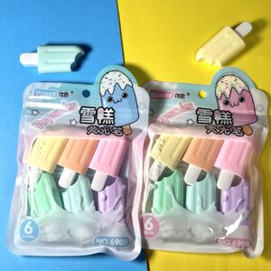 Mini Destacadores Paletas | Set de 6 Colores Surtidos 🍭✨