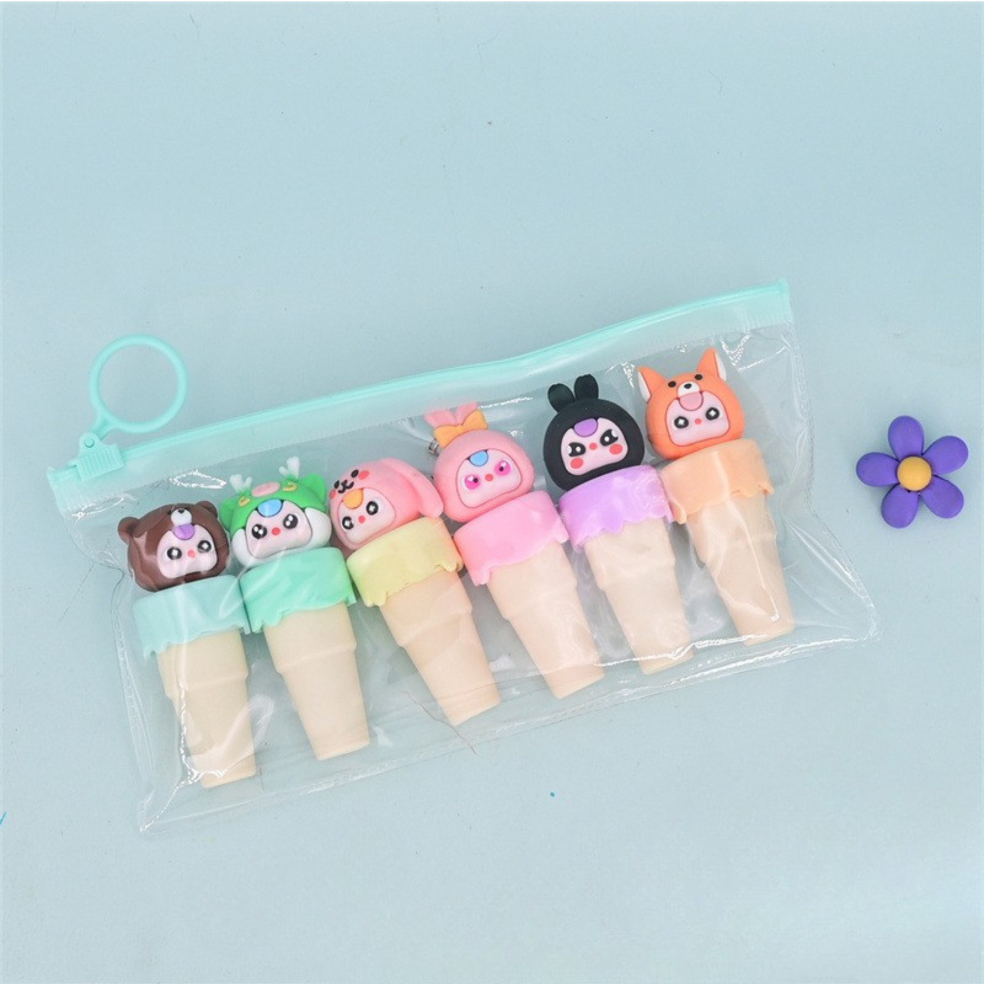 Set de Destacadores Baby Three 6 Colores 🐻🌈