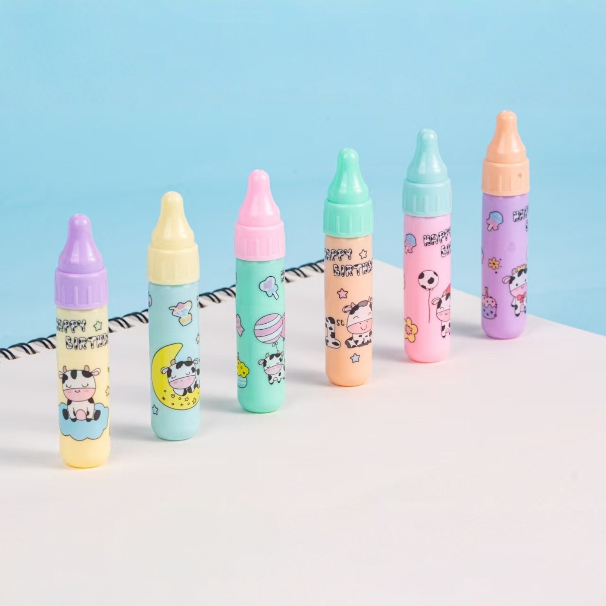 Set de Destacadores Vaca 6PCS 🐄🌈