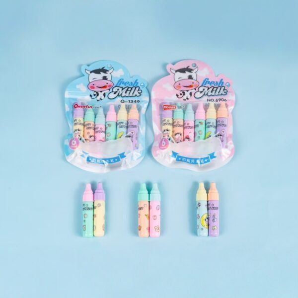Set de Destacadores Vaca 6PCS 🐄🌈 - Imagen 3
