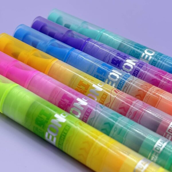 Set 6 Destacadores Doble Punta Fluor ✨🖍️ - Imagen 2