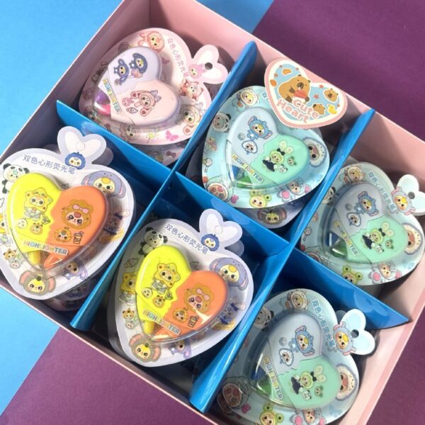 Set de Destacadores Baby Three Corazón 2PCS 🐻✨