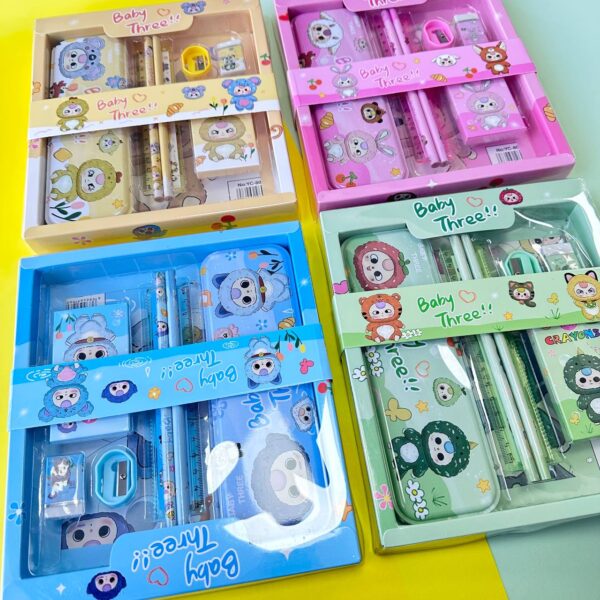 Set de Papelería en Caja Baby Three 6PCS 🐻✨