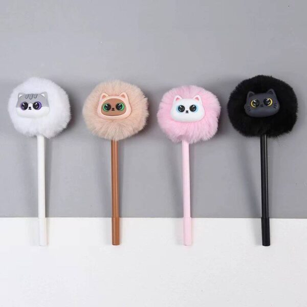 Lápiz Pom Pom Diseño de Gato 🎀✨ - Imagen 3