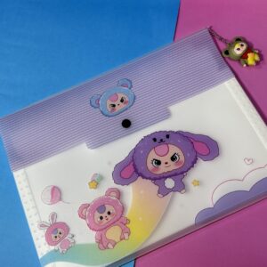 Bolsa de Documentos Baby Three con Colgante | A4 Blanca 📁✨