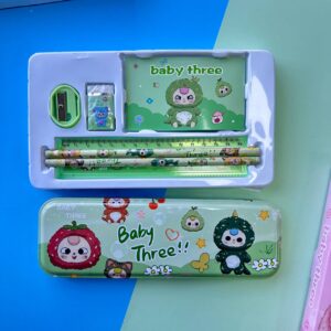 Set de Papelería en Caja Baby three 7PCS 🐻✨