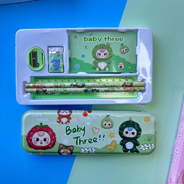 Set de Papelería en Caja Baby three 7PCS 🐻✨ - Imagen 2