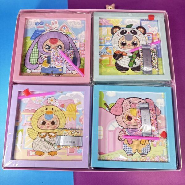 Cuadro de Diamantes Diseño Baby Three Animalitos ✨🎨 - Imagen 2