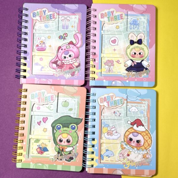 Mini Libreta Argollada Baby Three con Diseños 🎀✨ - Imagen 3