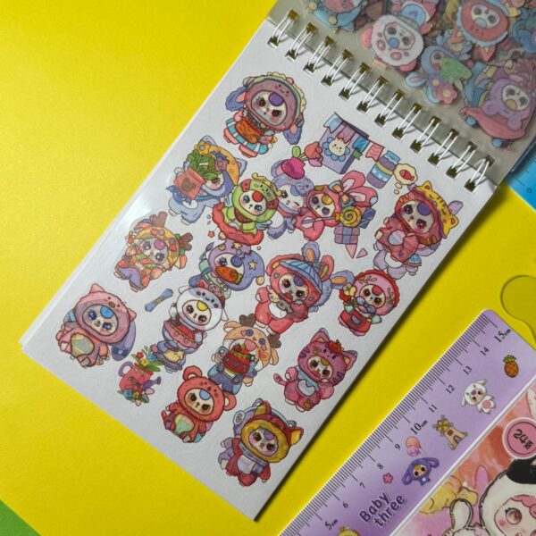 Libreta con Regla Baby Three | 24 Hojas | 4 Colores Surtidos 📏✨ - Imagen 4