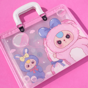 Bolsa de Documentos Transparente Baby Three con Gancho | A4 📎✨