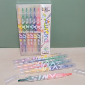 ✨Set de 6 Destacadores Doble Punta con Glitter✨