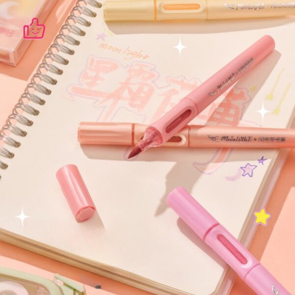 Set de 4 Destacadores Punta Pincel 🎨✨ - Imagen 2