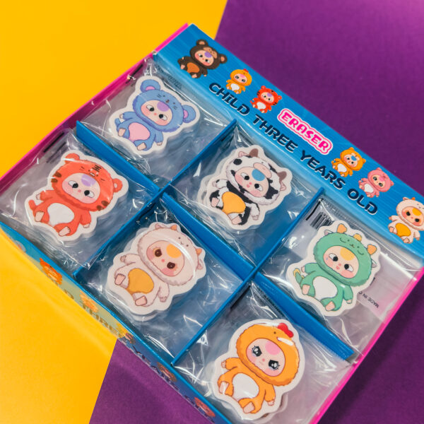 🧼✨ Mini Goma Baby Three – ¡Pequeña, tierna y práctica! 🐣
