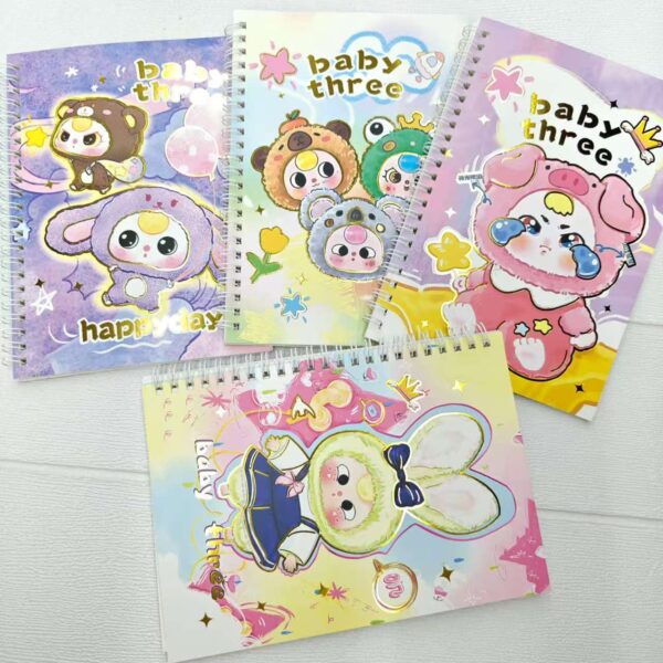 Libreta Baby Three con Argolla | A5 | 4 Colores Surtidos 🧸📒