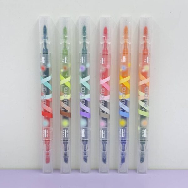 ✨Set de 6 Destacadores Doble Punta con Glitter✨ - Imagen 4