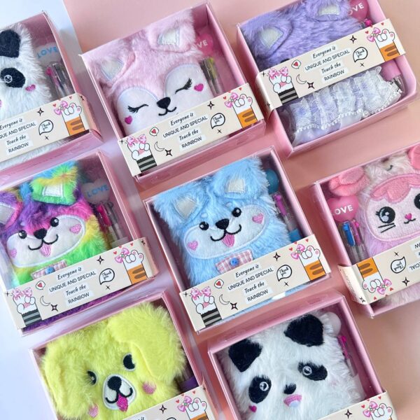 📒 Mini Libreta Peluda + Lápiz ✨🐻