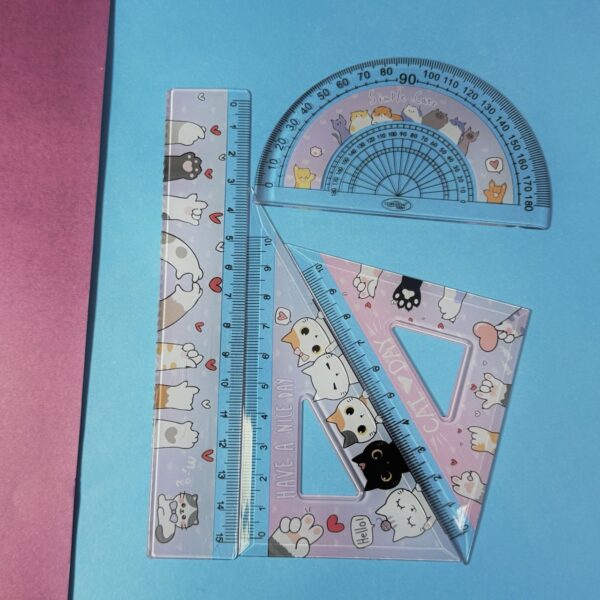 Juego de Reglas Gatitos | Set de 4 Piezas 🐱📏 - Imagen 5
