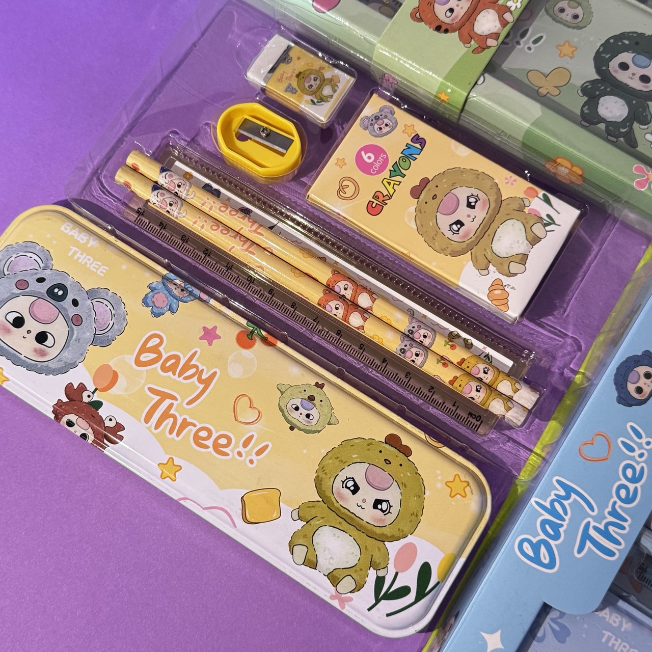 Set de Papelería Rectangular Baby Three 🎁✨ 4 Set de Papelería Rectangular Baby Three 🎁✨ - Imagen 4