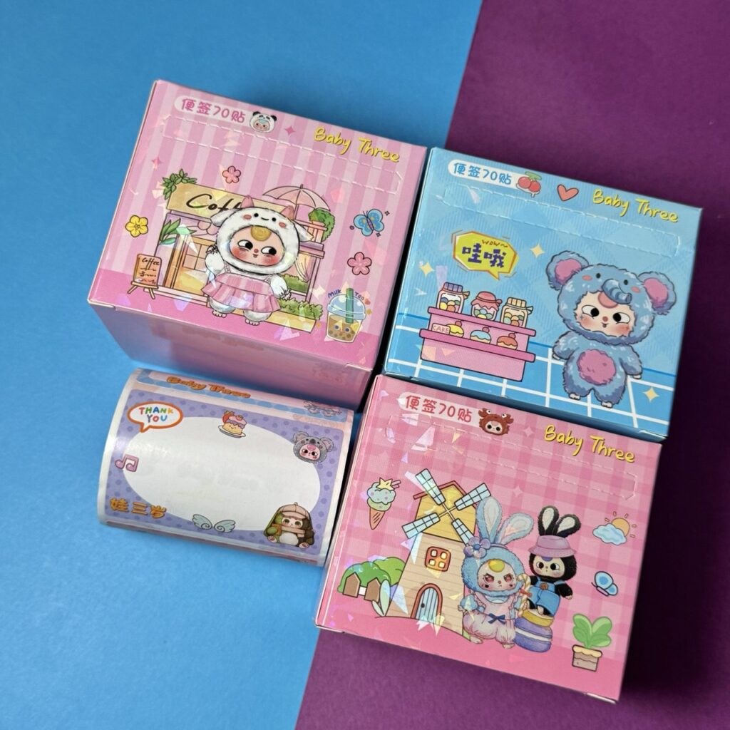 Notas Adhesivas Baby Three | 4 Modelos Surtidos 📝🐣