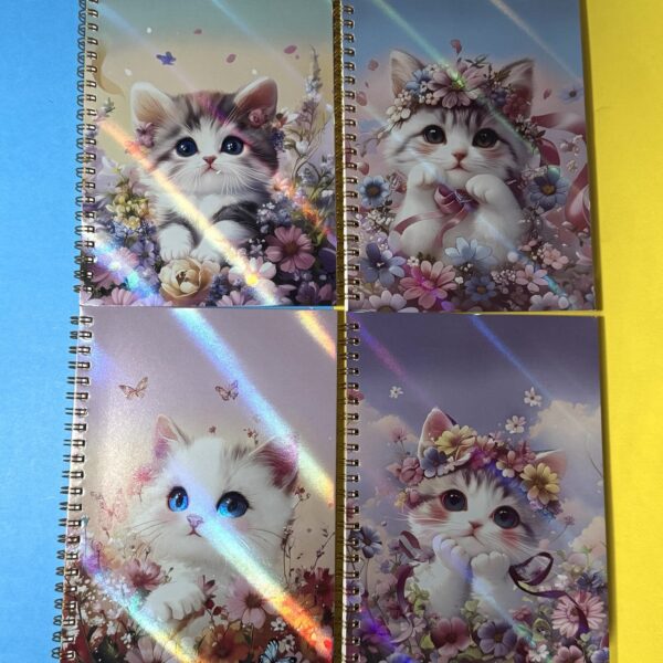 Libreta Holográfica Gatito | A5 | 4 Colores Surtidos 😺✨ - Imagen 7