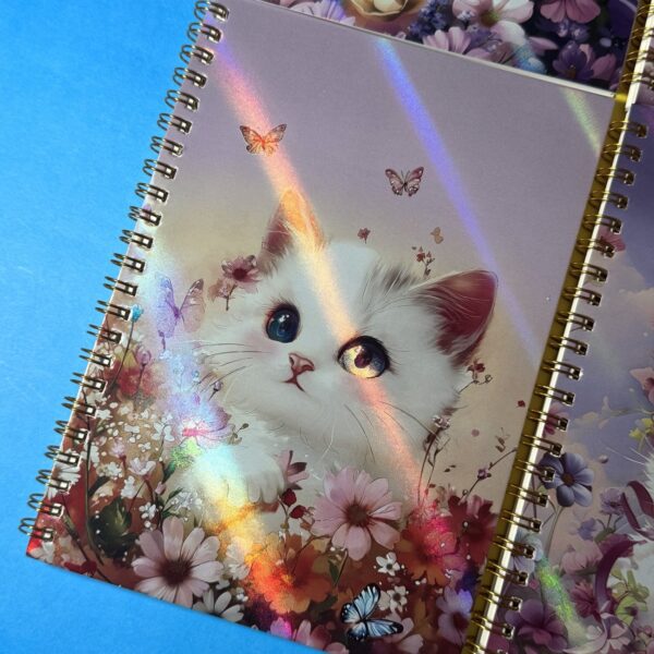 Libreta Holográfica Gatito | A5 | 4 Colores Surtidos 😺✨ - Imagen 8