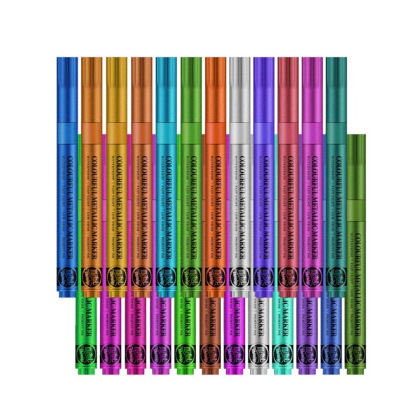 ✨🖊️ Set de 12 Marcadores Glitter Metalizado  🌈💫 - Imagen 5