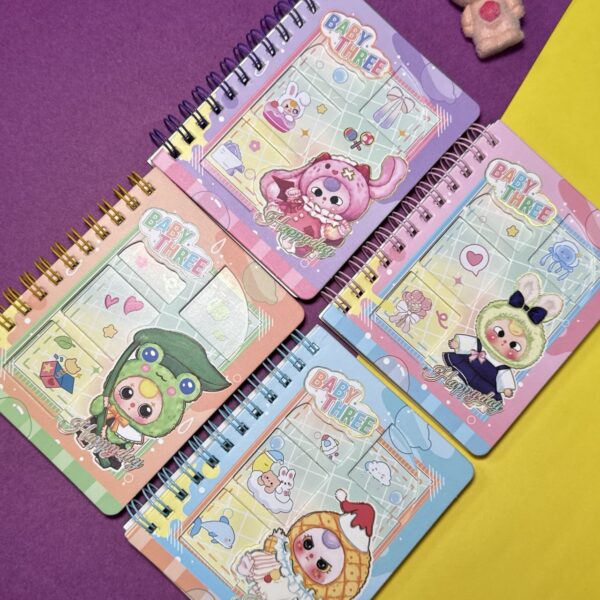 Mini Libreta Argollada Baby Three con Diseños 🎀✨ - Imagen 4